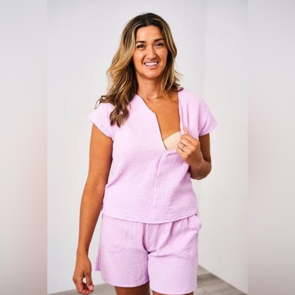 Latched Mama Light Pink Nursing Top